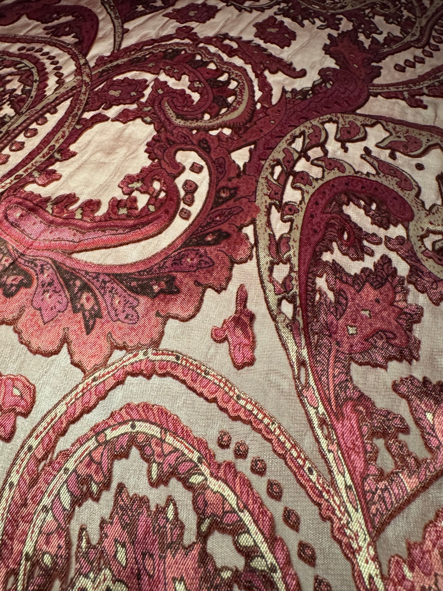 Paisley Print Burnout Chiffon