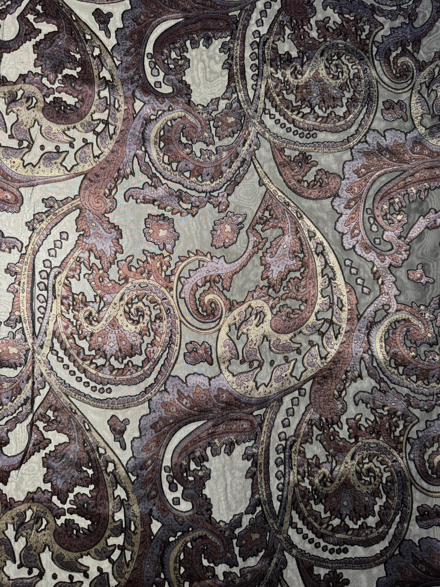 Paisley Print Burnout Chiffon