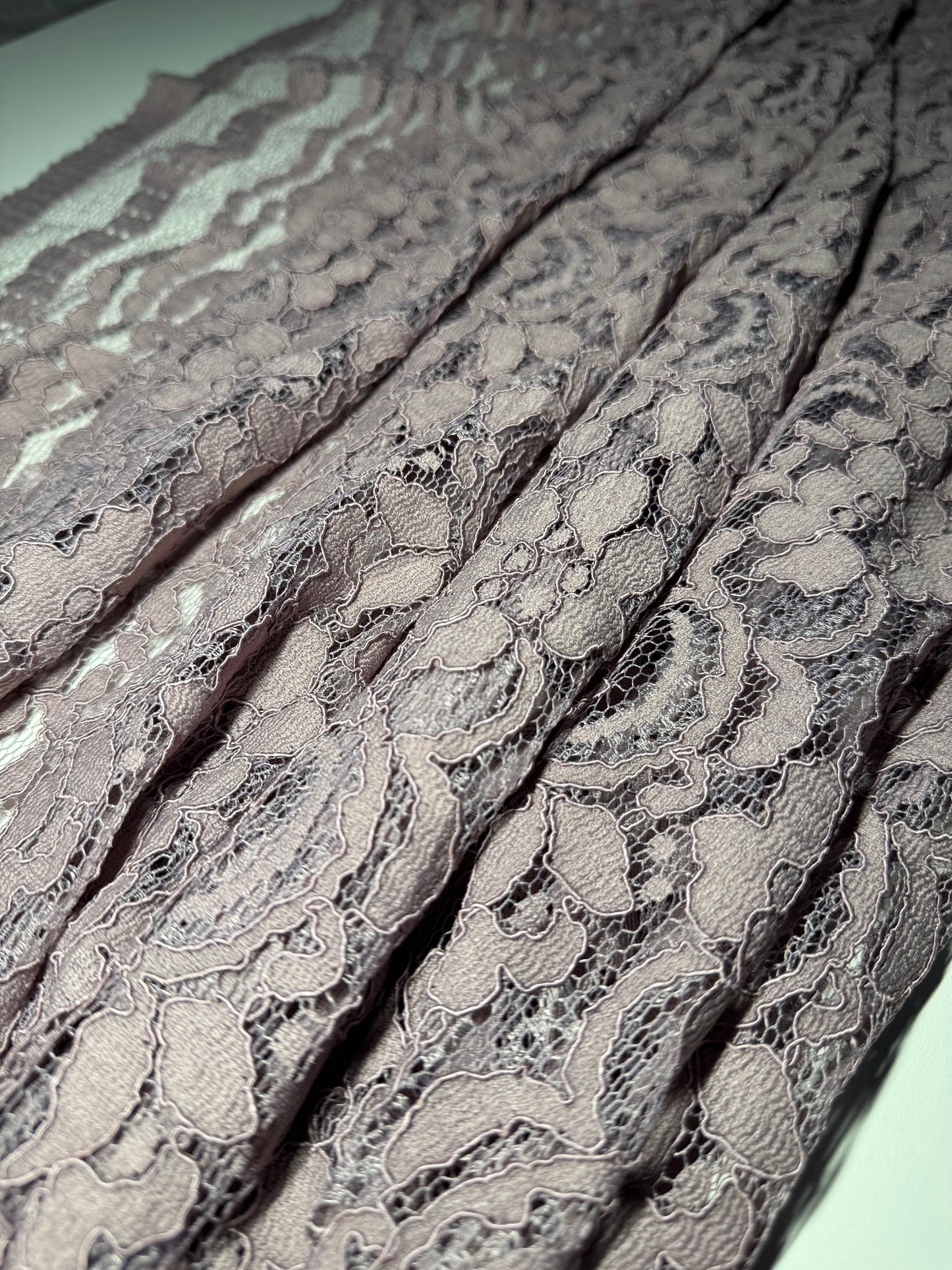 Dusty Lilac Corded Lace