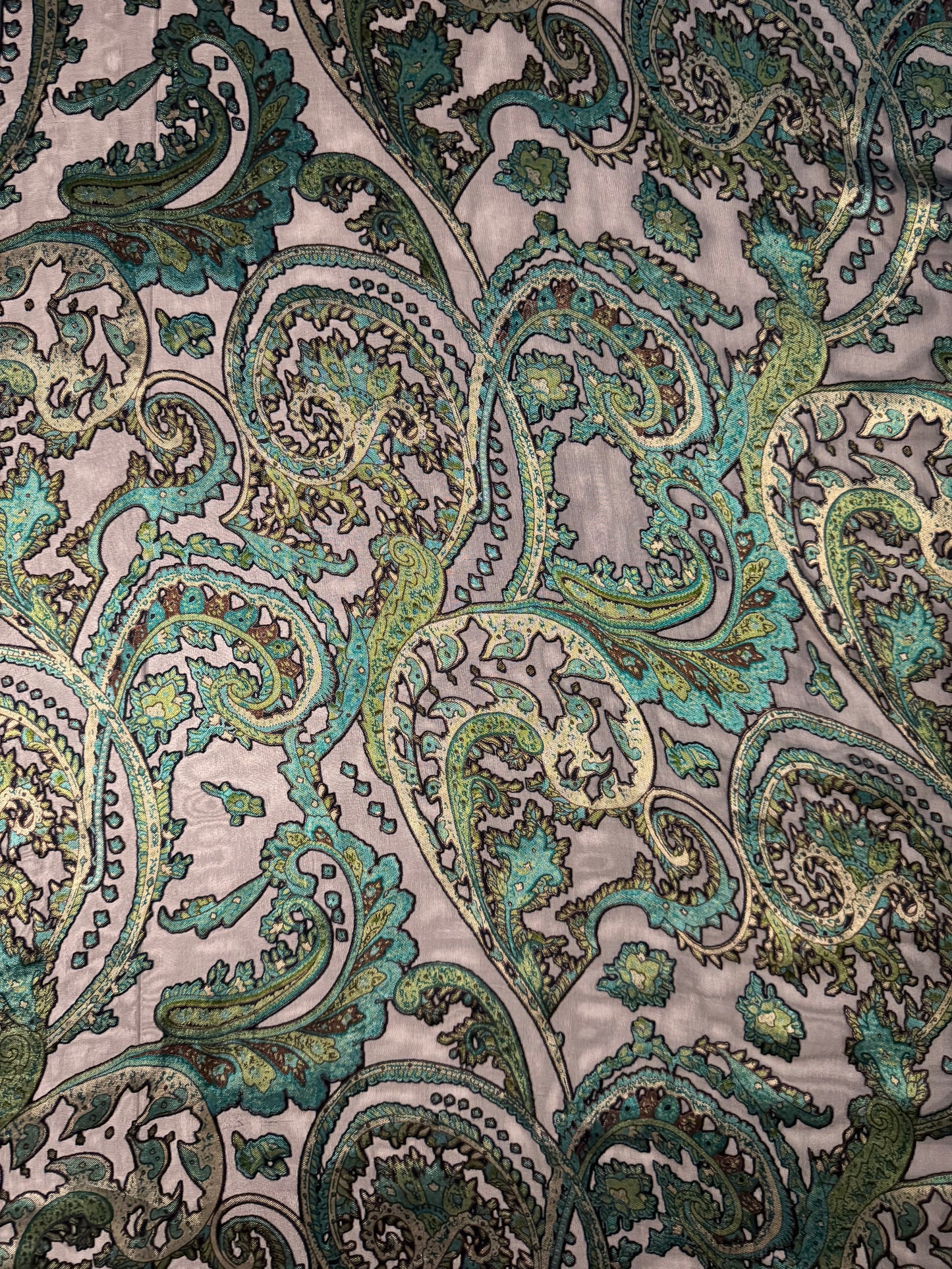 Paisley Print Burnout Chiffon