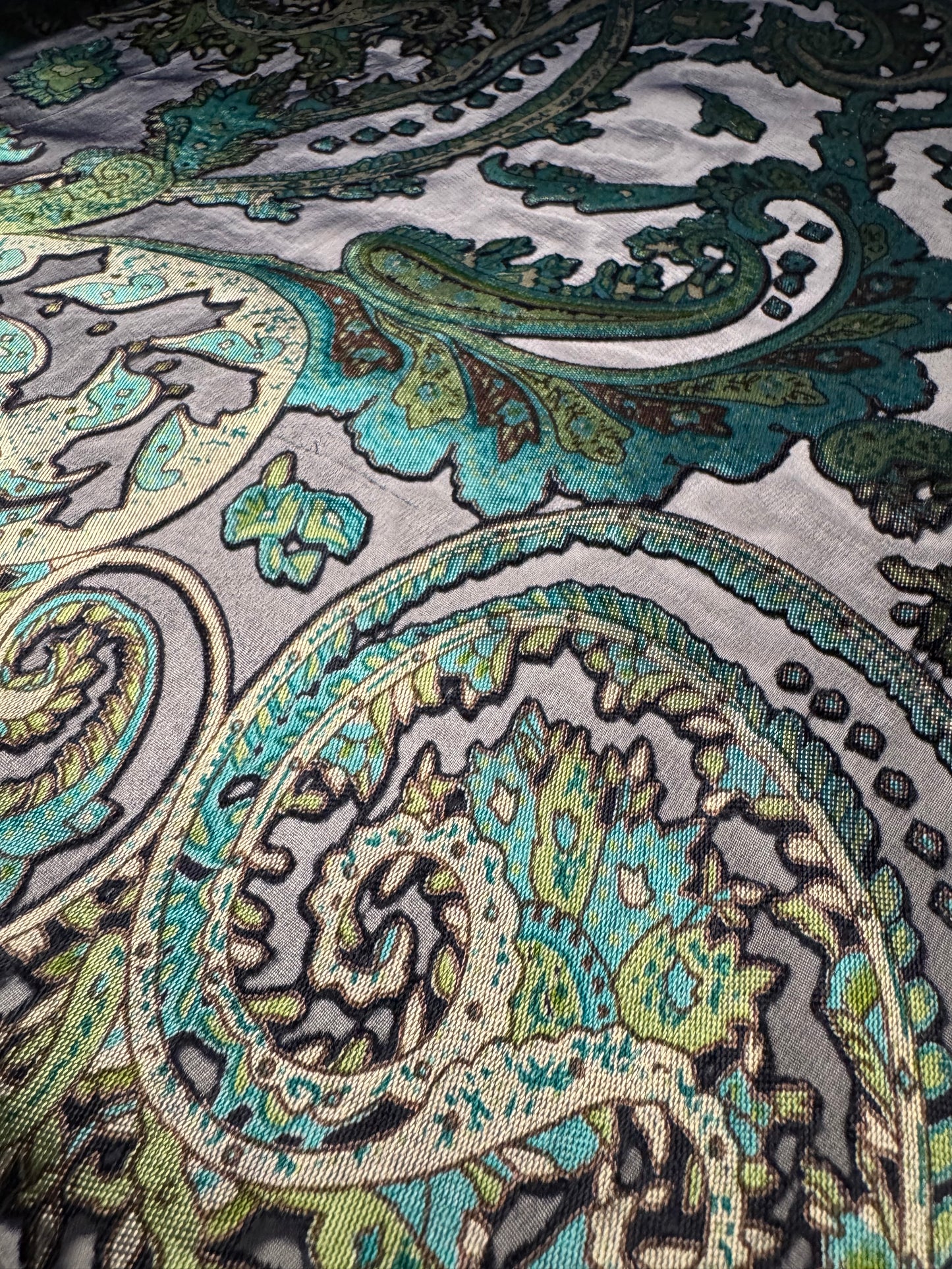 Paisley Print Burnout Chiffon