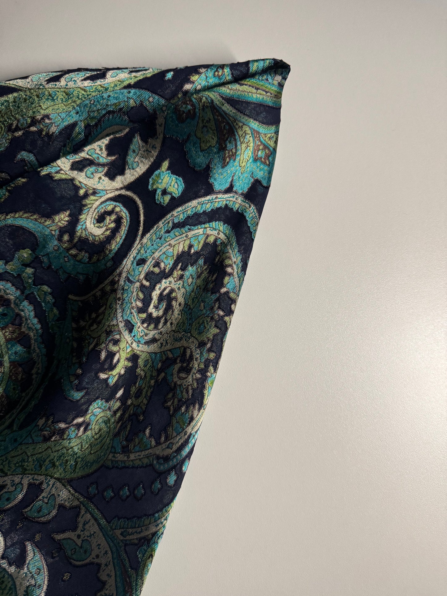 Paisley Print Burnout Chiffon