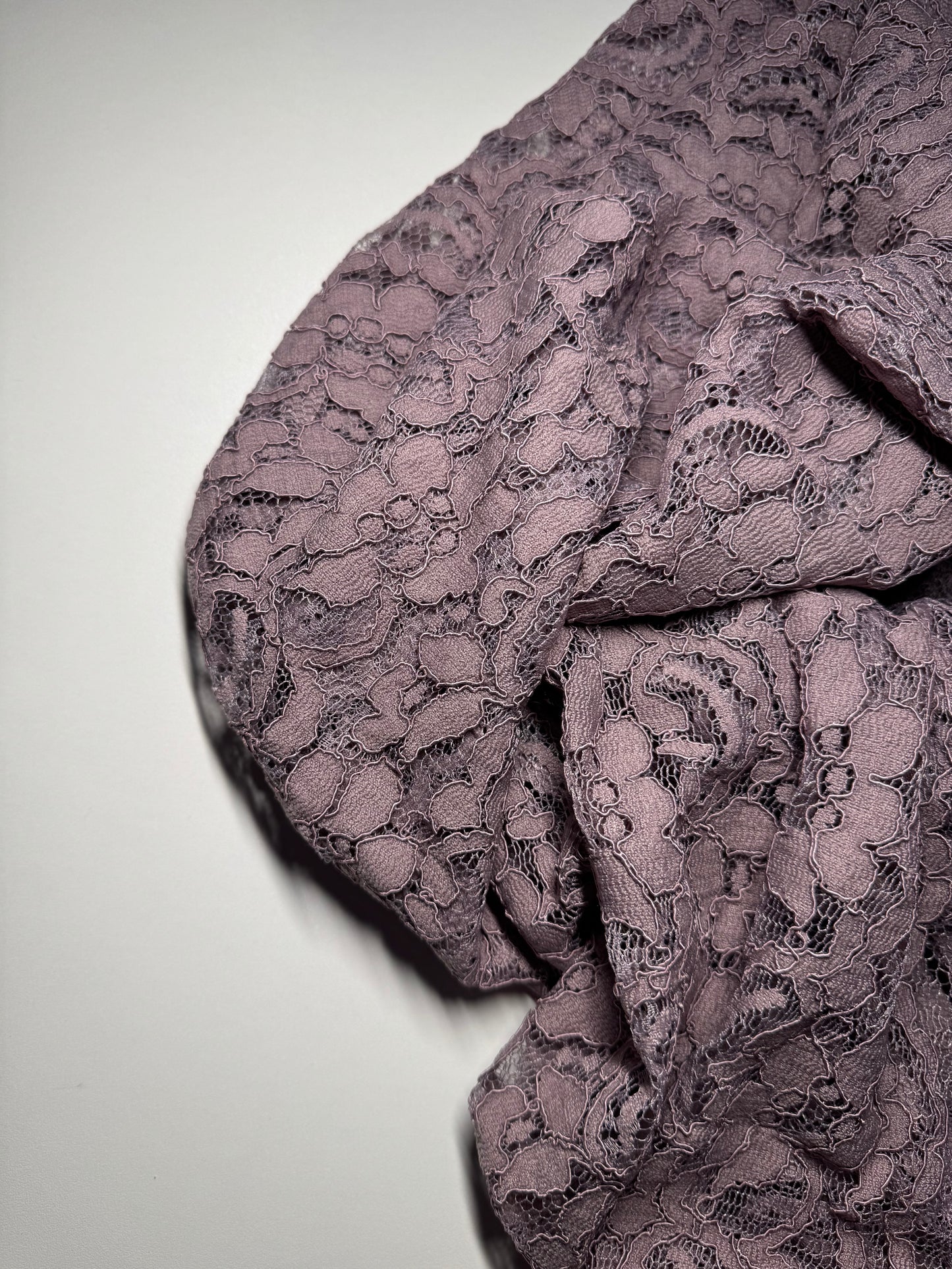 Dusty Lilac Corded Lace