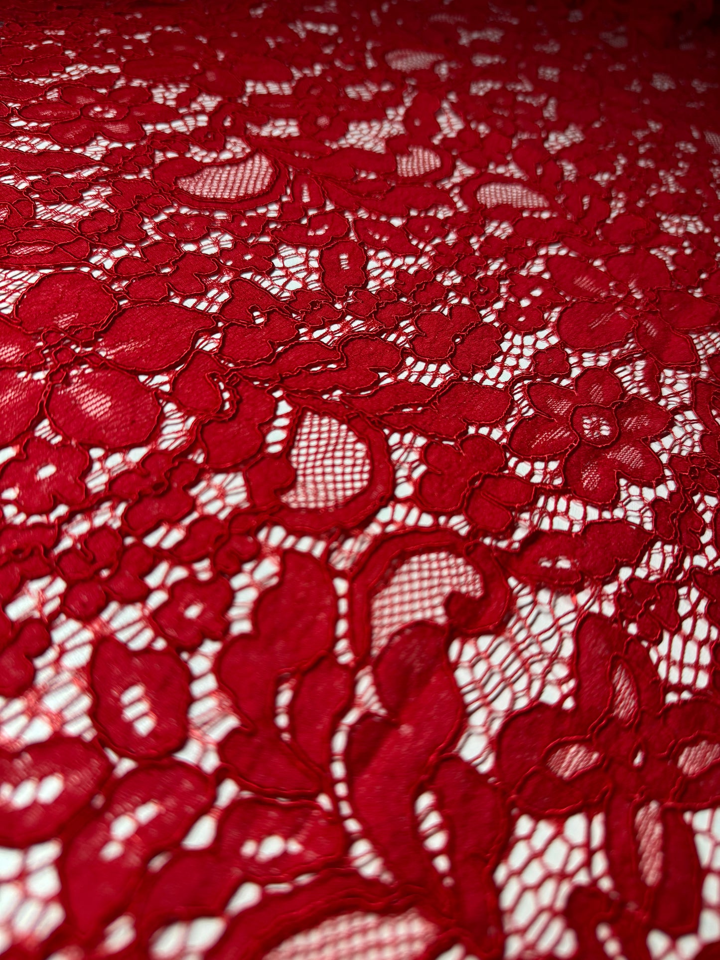 Red Corded Lace