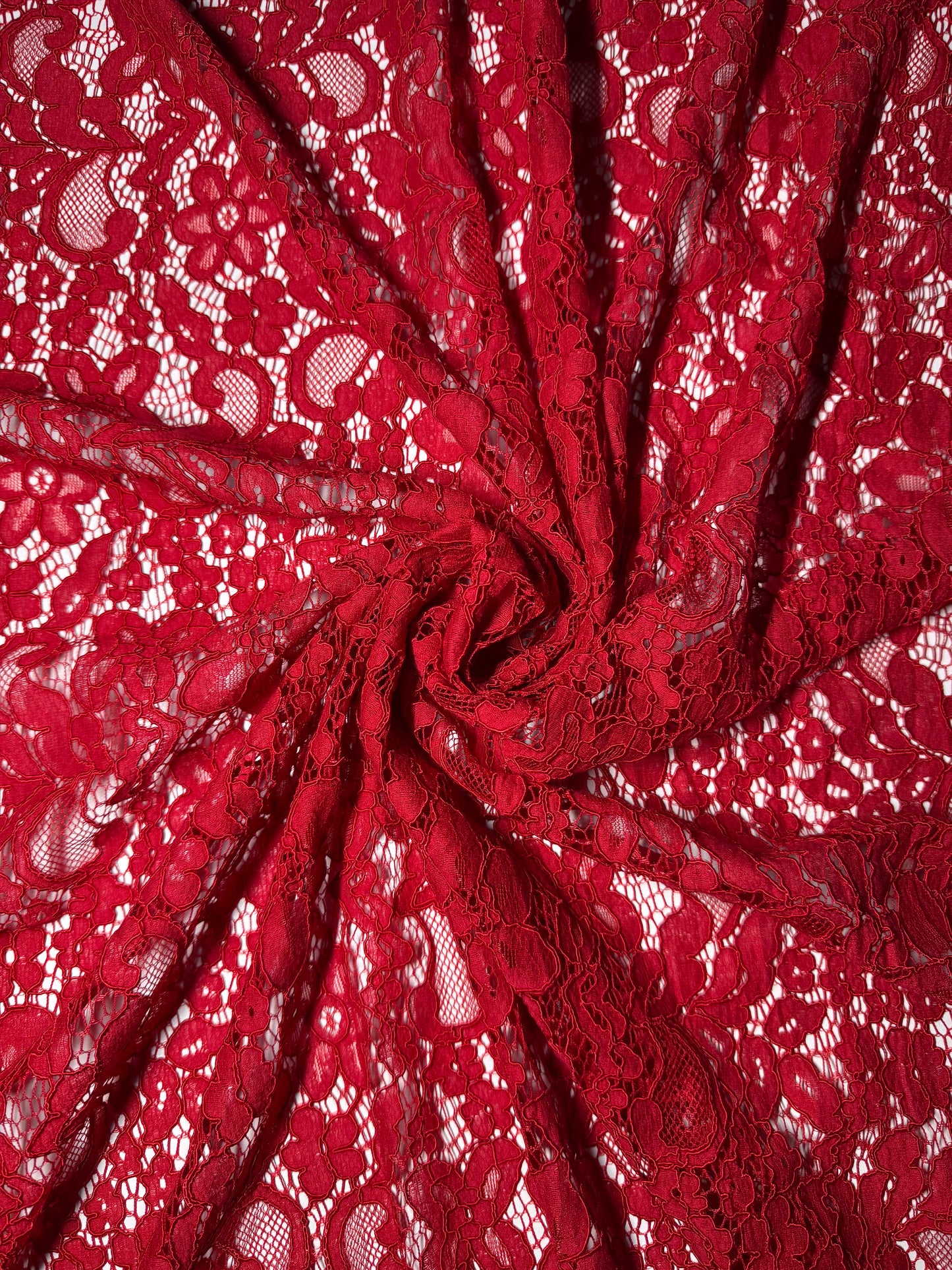 Red Corded Lace