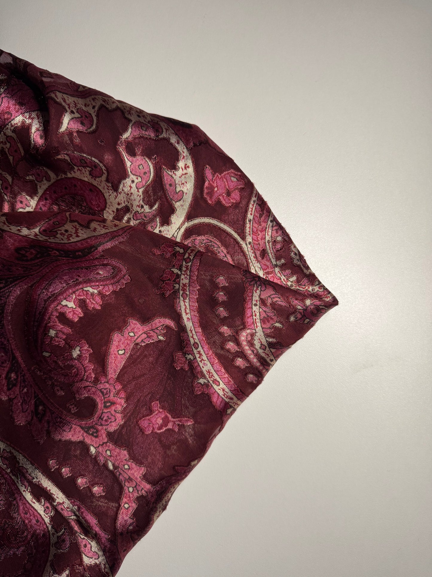 Paisley Print Burnout Chiffon