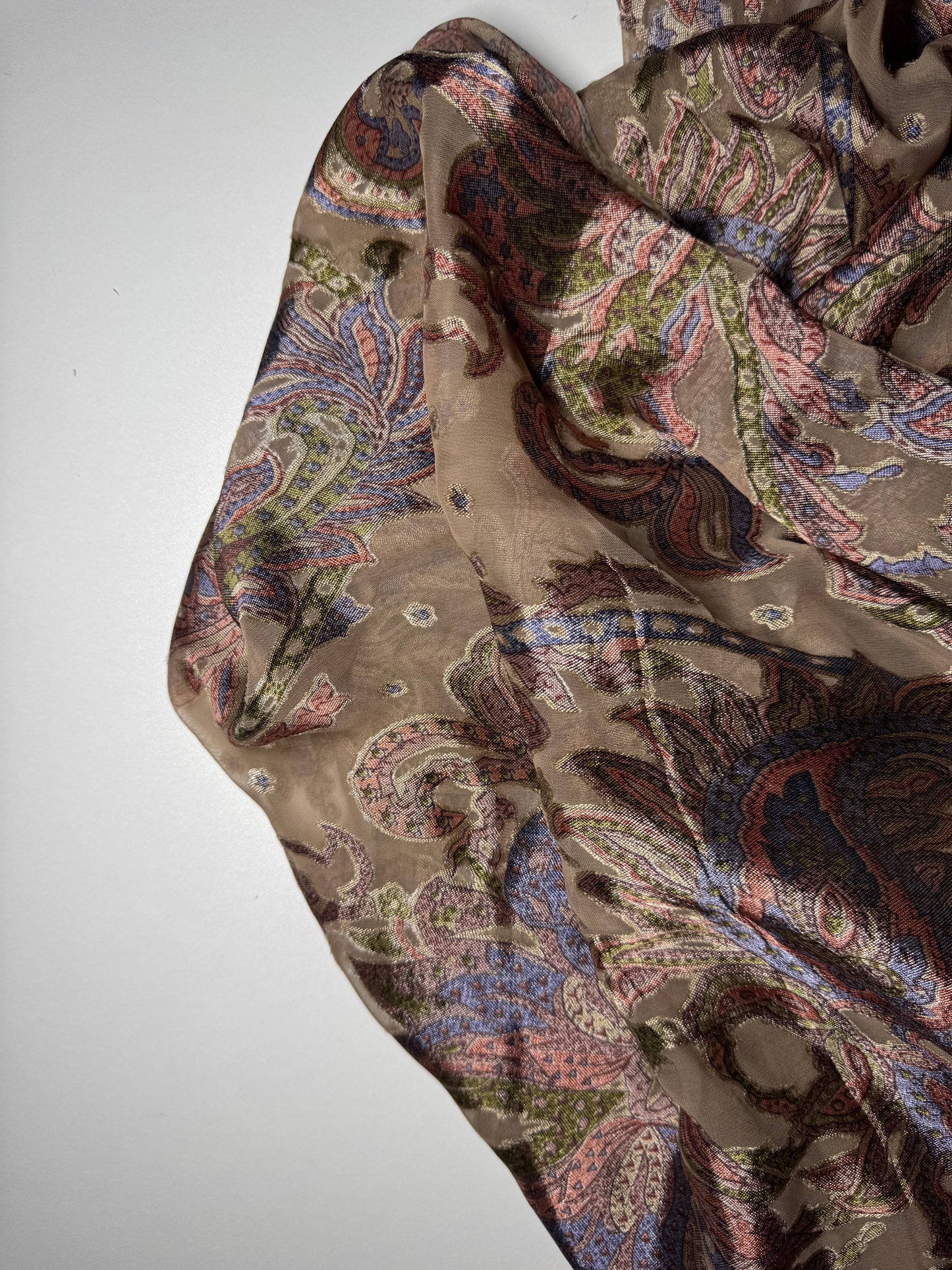 Paisley Print Burnout Chiffon