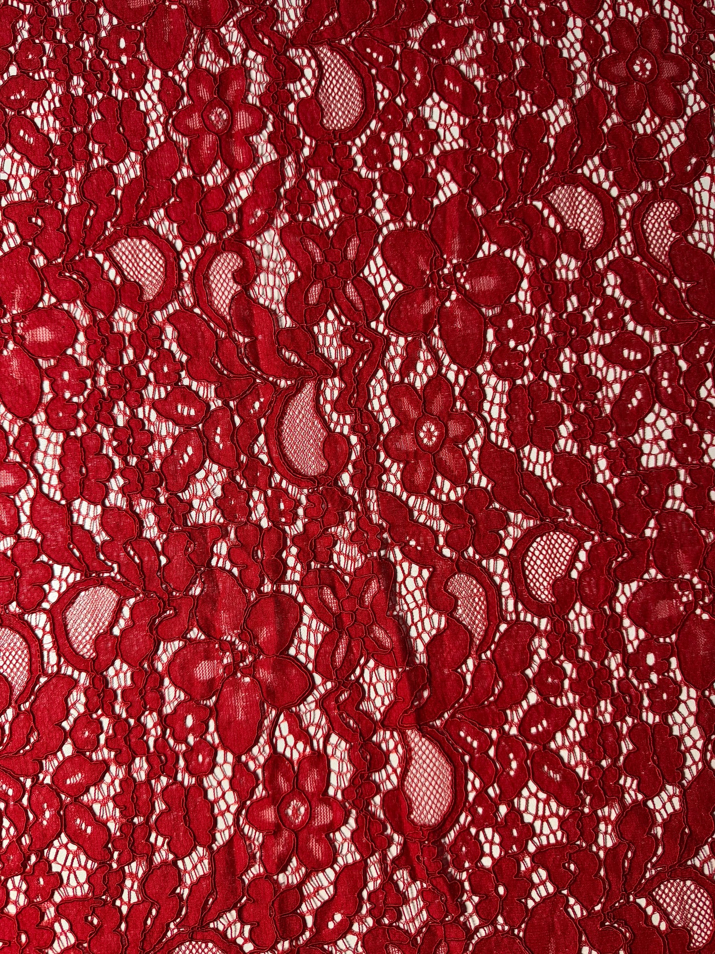 Red Corded Lace