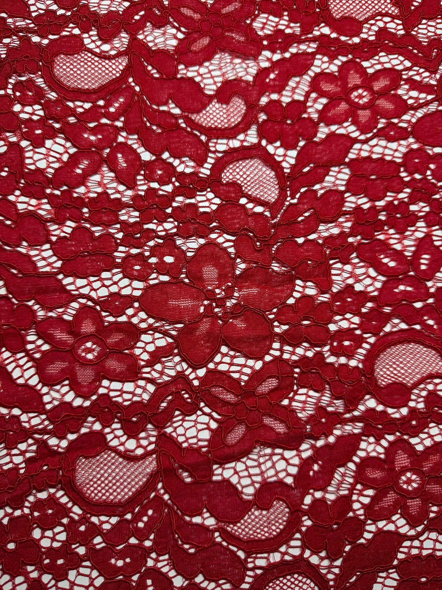 Red Corded Lace