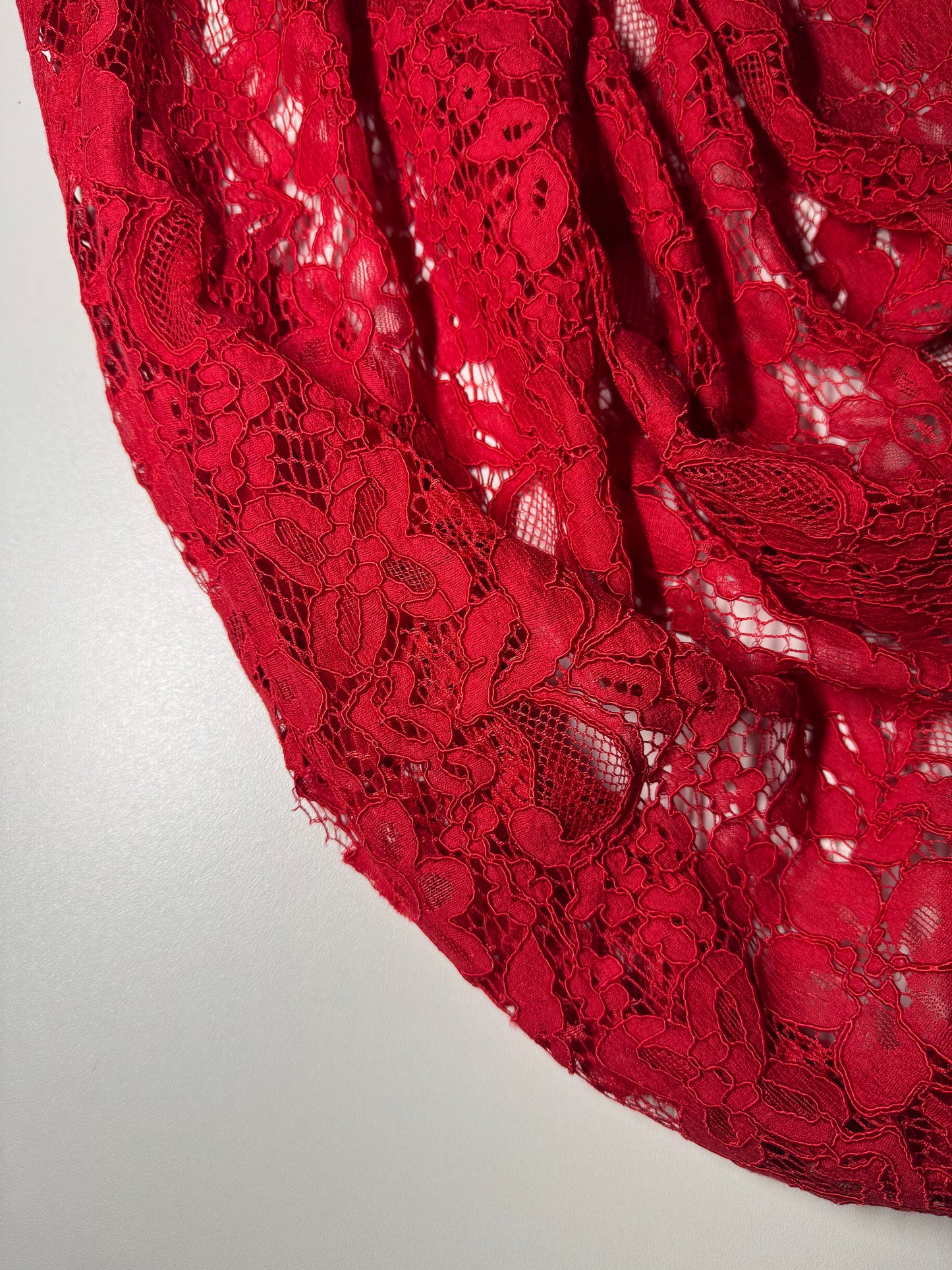 Red Corded Lace